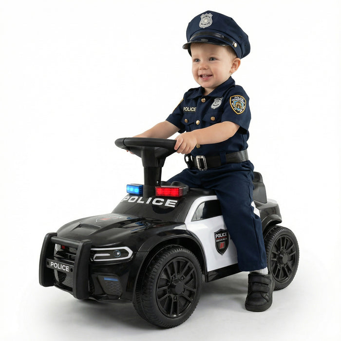 Police Kids Push Ride on Car with Steering Wheel and Siren Sounds for Kids Aged 18M+-