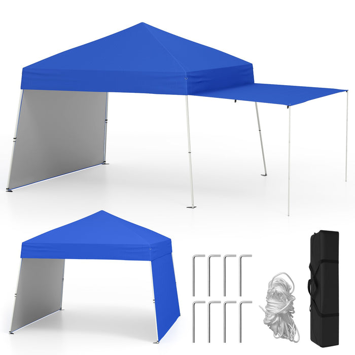 Pop up Canopy Tent with 2 Sidewalls Easy Setup Outdoor Sun Shelter-