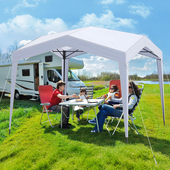 Pop up Canopy Tent with Portable Wheeled Bag 8 Stakes 4 Wind Ropes-