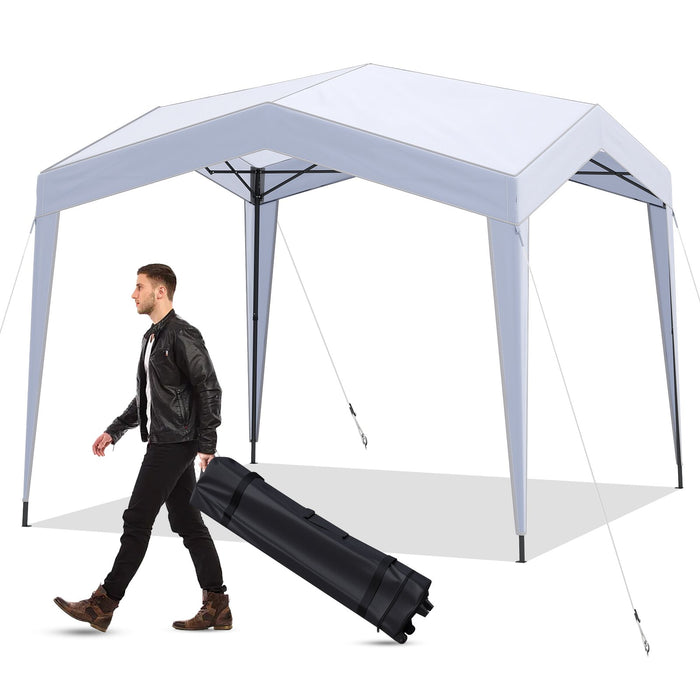 Pop up Canopy Tent with Portable Wheeled Bag 8 Stakes 4 Wind Ropes-