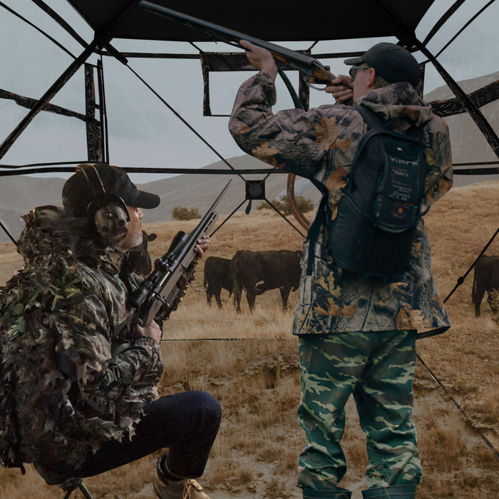 Pop-up Hunting Blind 360-Degree One Way See Through Ground Blind
