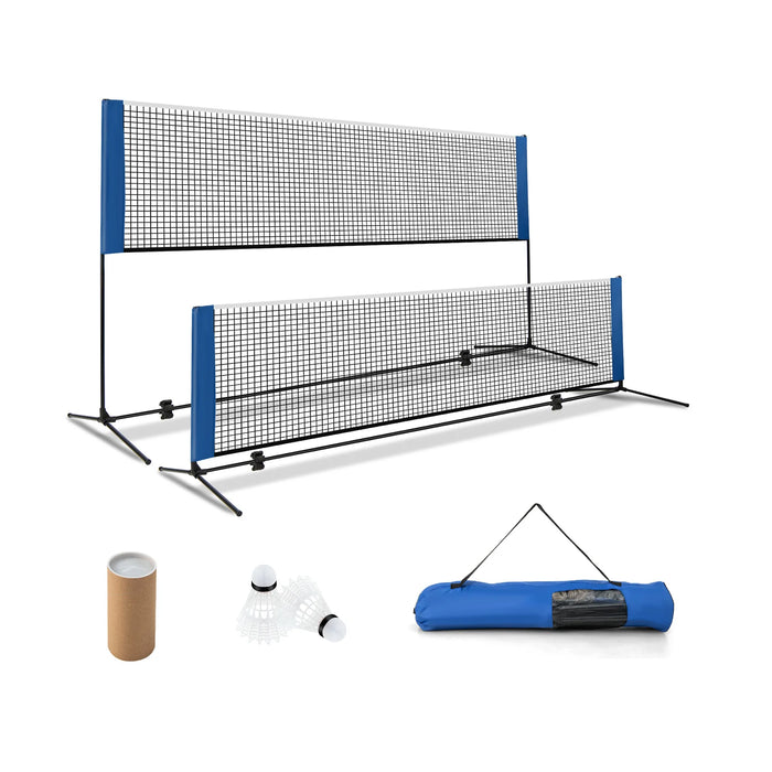 Portable Badminton Net with Poles and Carrying Bag for Lawn-
