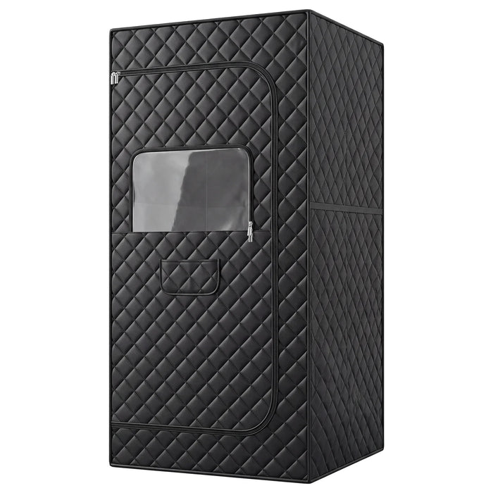 Portable Far Infrared Sauna Box for Home with Heated Foot Pad-