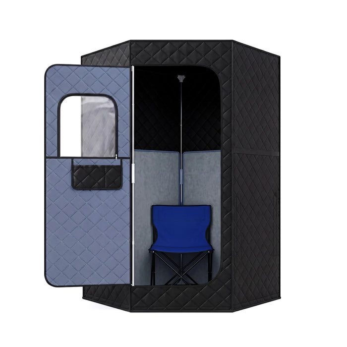 Portable Far Infrared Sauna Box with Heated Foot Pad and Remote Control-
