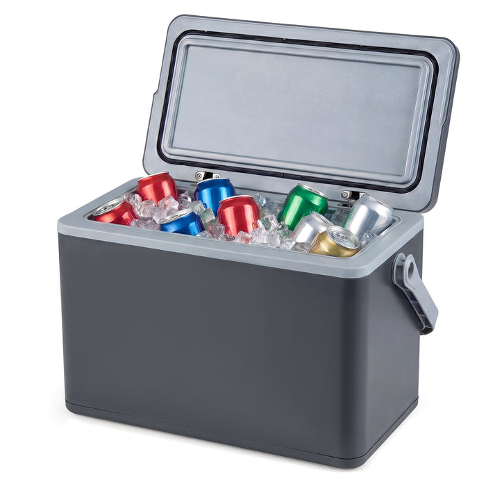 Portable Hard Cooler 12 L Injection Molded Insulated Ice Chest with Easy-Grip Handle-