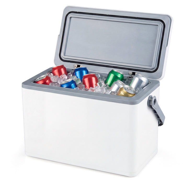 Portable Hard Cooler 12 L Injection Molded Insulated Ice Chest with Easy-Grip Handle-