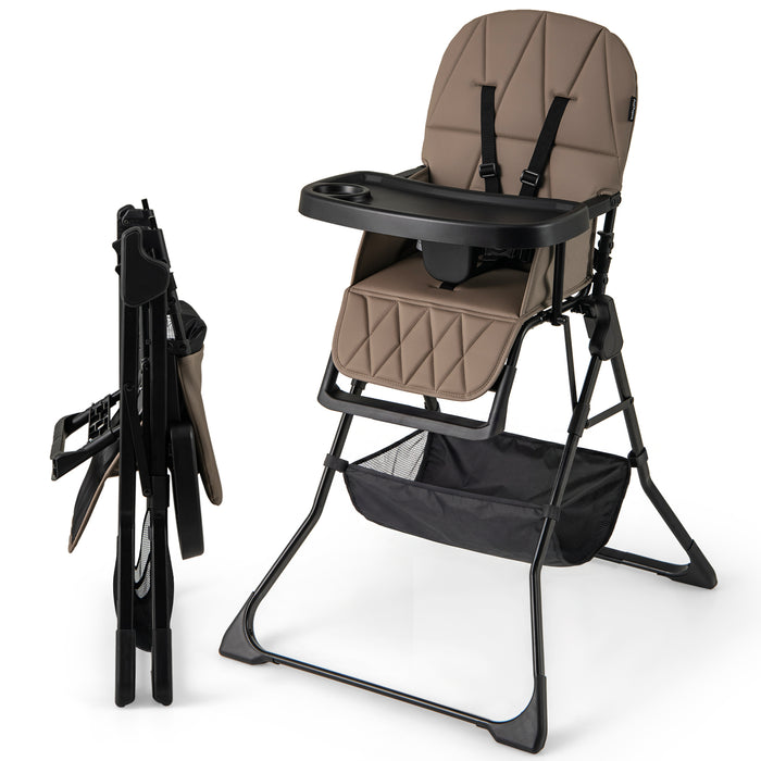 Portable High Chair with 3-Level Adjustable Tray and Footrest-