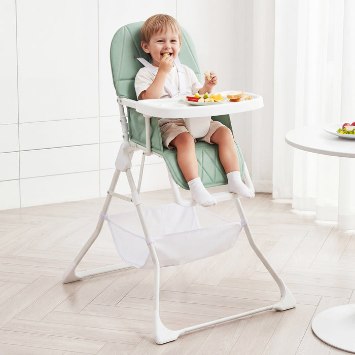 Portable High Chair with 3-Level Adjustable Tray and Footrest-
