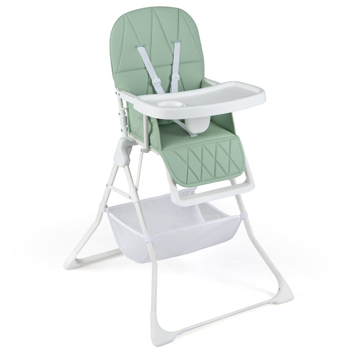 Portable High Chair with 3-Level Adjustable Tray and Footrest-