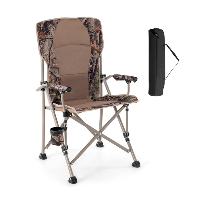 Compact Outdoor Gear - Portable, Folding Camping Chair with Anti-Slip Feet & Cup Holder - Ideal for Hikers, Campers and Outdoor Enthusiasts