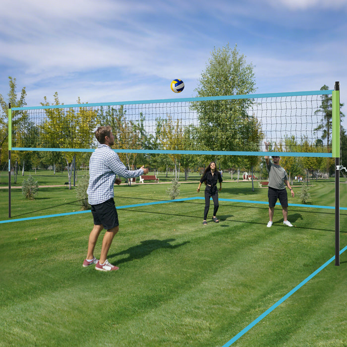 Portable Outdoor Volleyball Net Set Heavy-Duty Volleyball Net System-