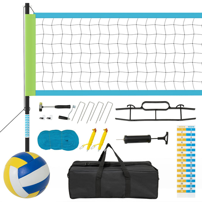 Portable Outdoor Volleyball Net Set Heavy-Duty Volleyball Net System-