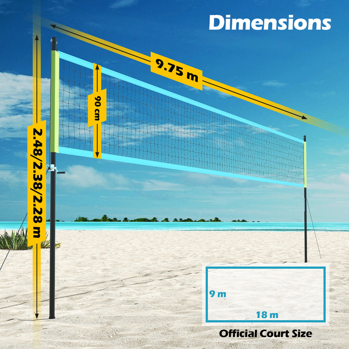 Portable Outdoor Volleyball Net Set Heavy-Duty Volleyball Net System-