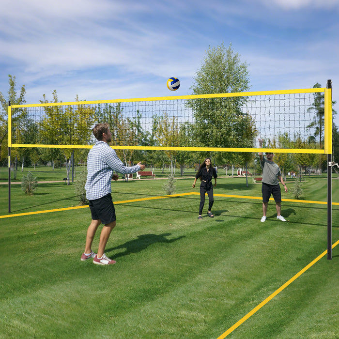 Portable Outdoor Volleyball Net Set Heavy-Duty Volleyball Net System-