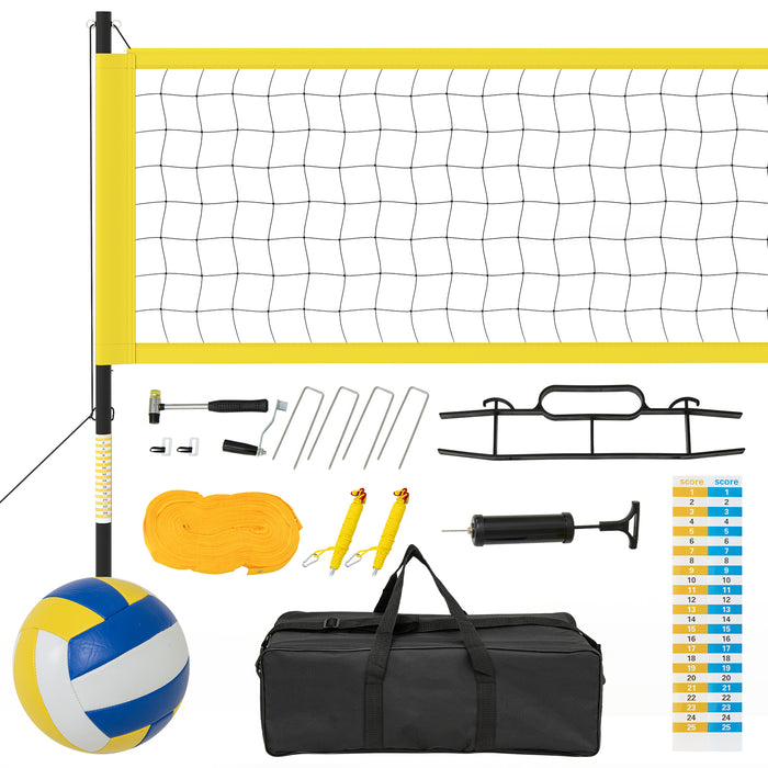Portable Outdoor Volleyball Net Set Heavy-Duty Volleyball Net System-