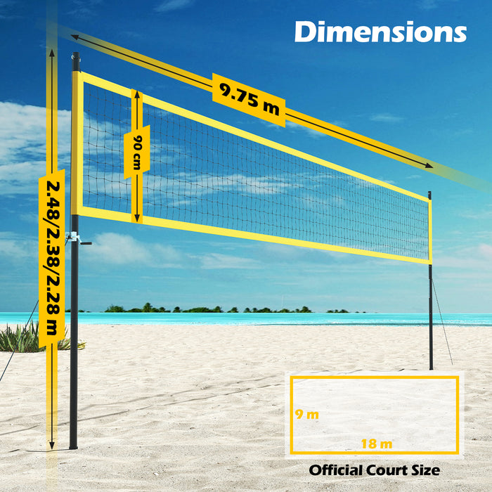 Portable Outdoor Volleyball Net Set Heavy-Duty Volleyball Net System-