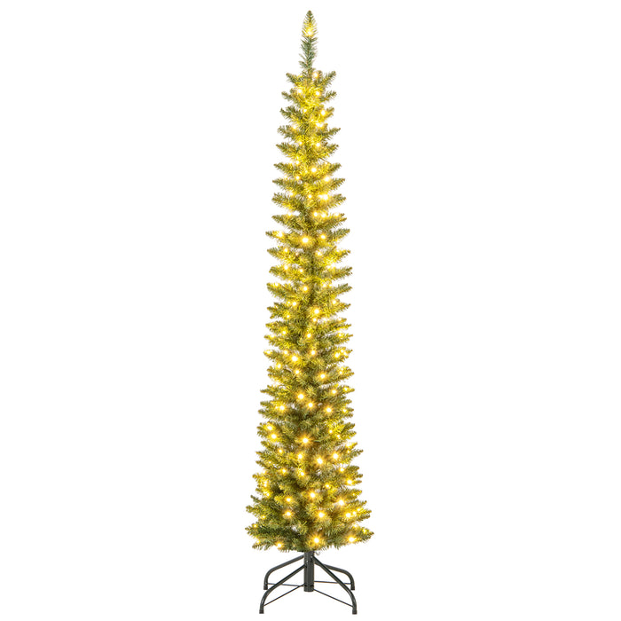 Pre-Lit Christmas Tree with Branch Tips and Warm White LED Lights-6FT