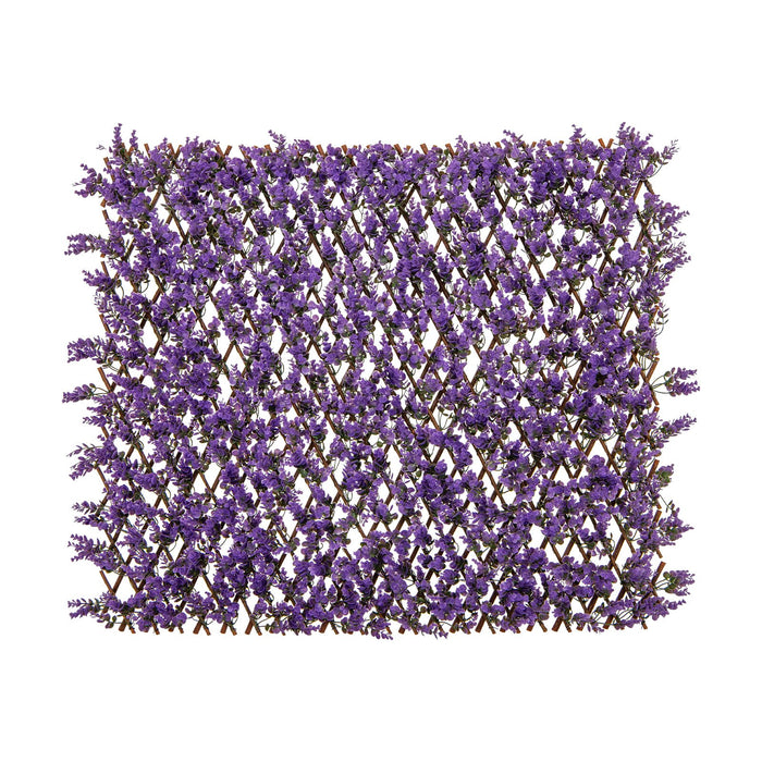 Decorative Fencing Panel with Real Willow Frame for Balcony Patio-Purple