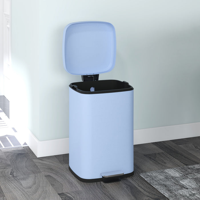 20 Litre Pedal Bin - Fingerprint Proof Metal Kitchen Trash Can with Soft-Close Lid and Removable Inner Bucket - Ideal for Home and Office Waste Management
