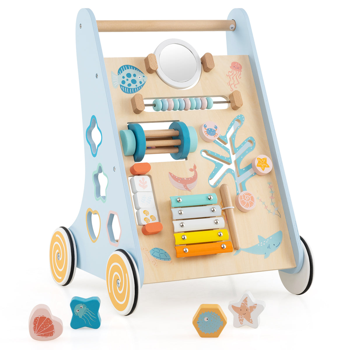 Push and Pull Learning Activity Center with Wheels-