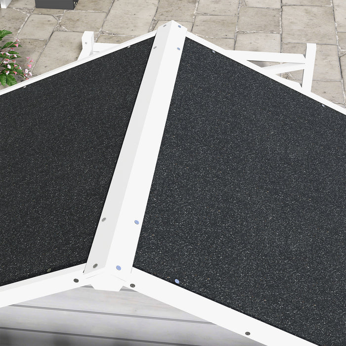 PawHut Small/Medium Dog House with Porch, Grey
