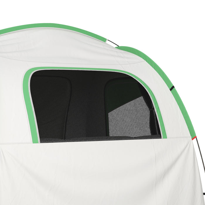 Outsunny SUV Car Tent for Camping, Waterproof PU2000mm, 5 Man Tailgate Tent, 2.4 x 2.1 m, Grey and  Green
