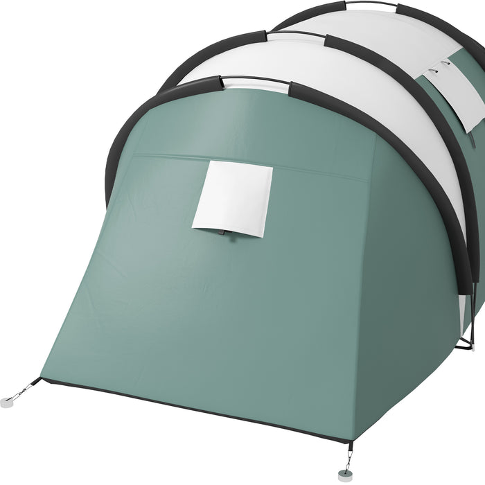 2-Bedroom Camping Tent with Spacious Living Area - 3000mm Waterproof Shelter Perfect for Families - Ideal for Fishing, Hiking, and Festivals in Dark Green