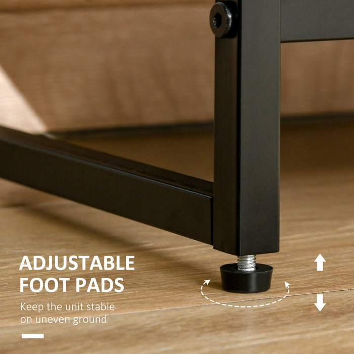 HOMCOM Chest of Drawers with 7 Foldable Drawers, 3-Tier Fabric Bedroom Dresser, Clothes Storage Unit for Bedroom, Living Room, Grey