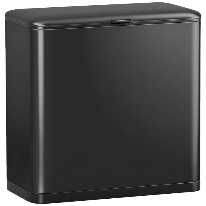 HOMCOM 8L Hanging Kitchen Bin, Rubbish bin with Lid and Removable Inner Bucket for Kitchen Cabinet Door, Under Sink, Office
