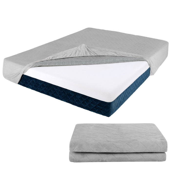 Twin/Queen/ Luxury Super Soft Velvet Mattress Protector-