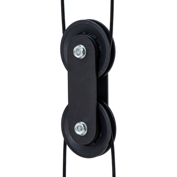 SPORTNOW Multi Home Gyms with Cable Pulley System, Cable Crossover Machine with 4 Handles for Full Body Strength Training, Power Rack for Home Workout, Black