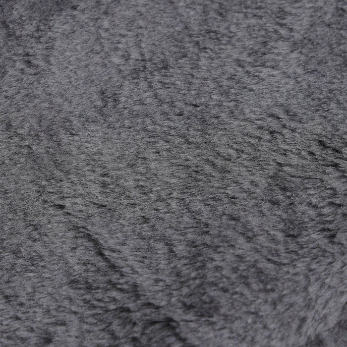 PawHut Four-Step Dog Stairs, with Washable Plush Cover, for High Bed Sofa, Dog Stairs for Small Dog and Cat - Dark Grey