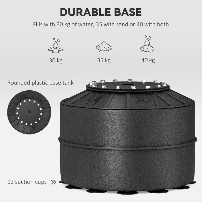 HOMCOM 155-205cm 3-IN-1 Freestanding Boxing Punching Bag Stand, Boxing Speed Trainer with Rotating Flexible Arm, Speed Ball, Fillable Base, Black