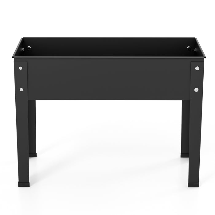 Raised Garden Bed 45 cm Tall - Black With Drainage Hole - Ideal for Urban Gardening and Small Spaces