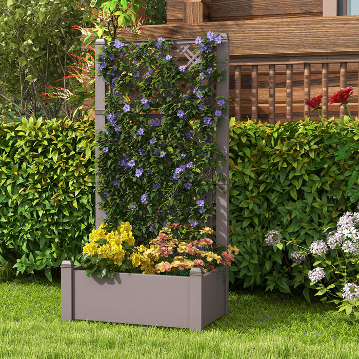 Self-Watering Standing Planter Box Lattice Panels for Vine Climbing Fruits Vegetables-
