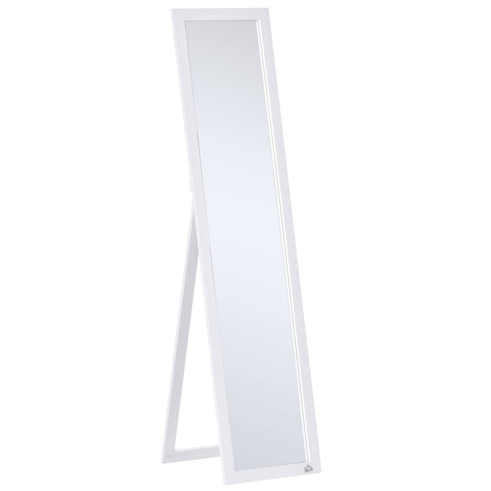HOMCOM Full Length Mirror for Bedroom, Free Standing Dressing Mirror, Wall Mirror for Living Room, 37 x 154 cm, White
