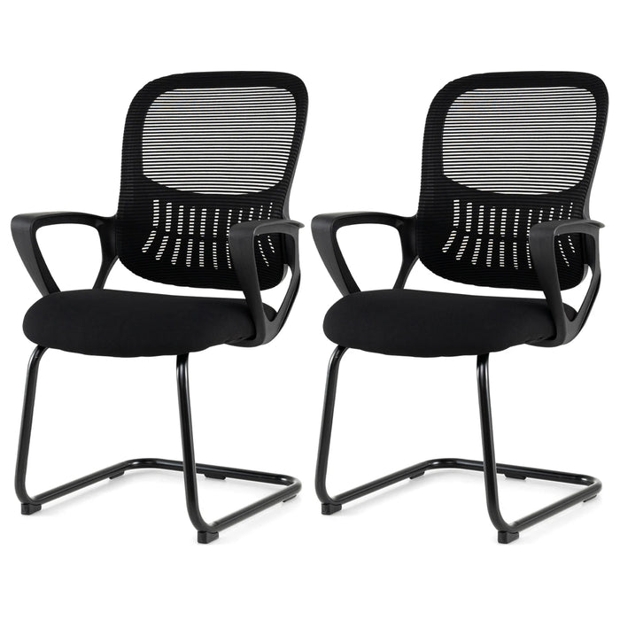 Reception Chairs Set of 2 with Breathable Mesh Back-