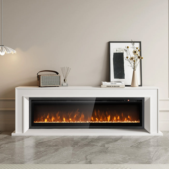 102/127 cm Wall Mounted Recessed Freestanding Electric Fireplace-