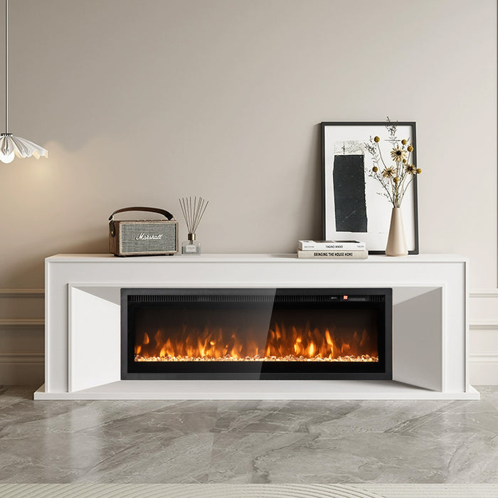 102/127 cm Wall Mounted Recessed Freestanding Electric Fireplace-