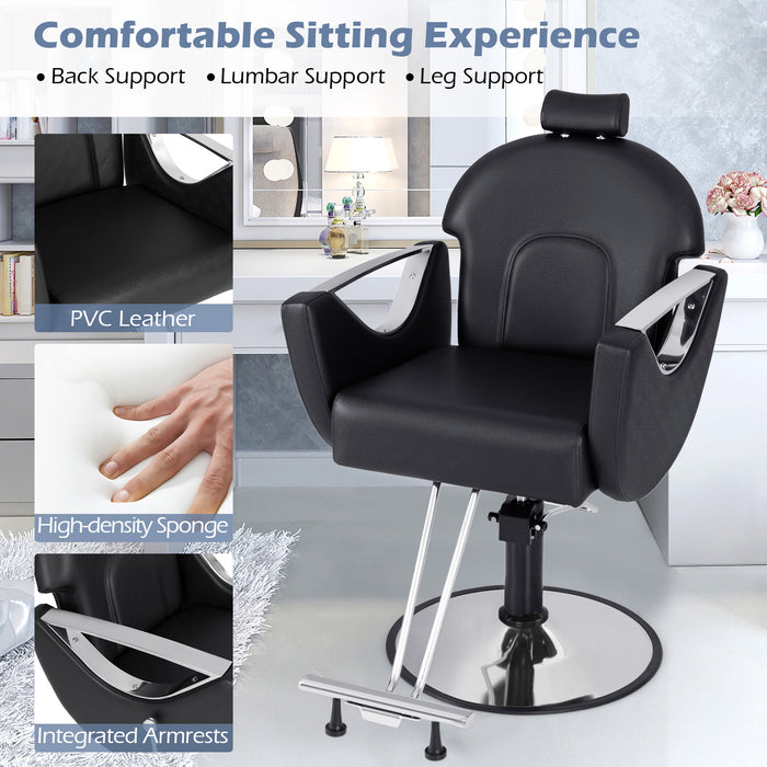 Reclining Salon Chair for Hair Stylist-