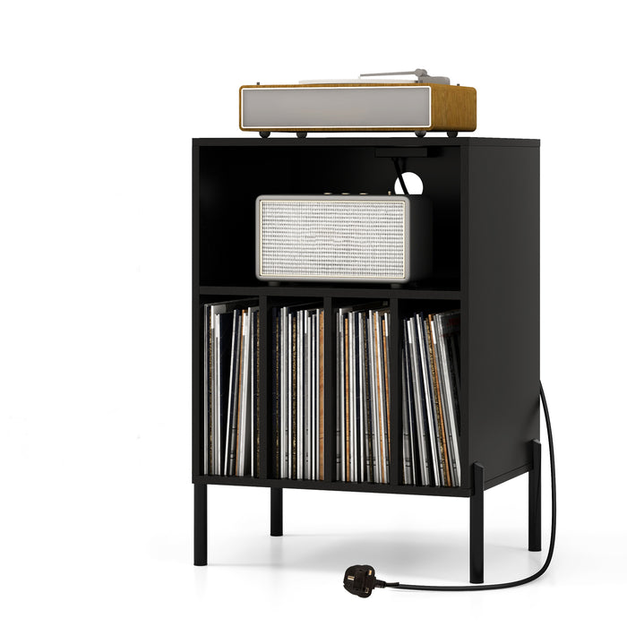 Record Player Stand Turntable Stand with Charging Station-