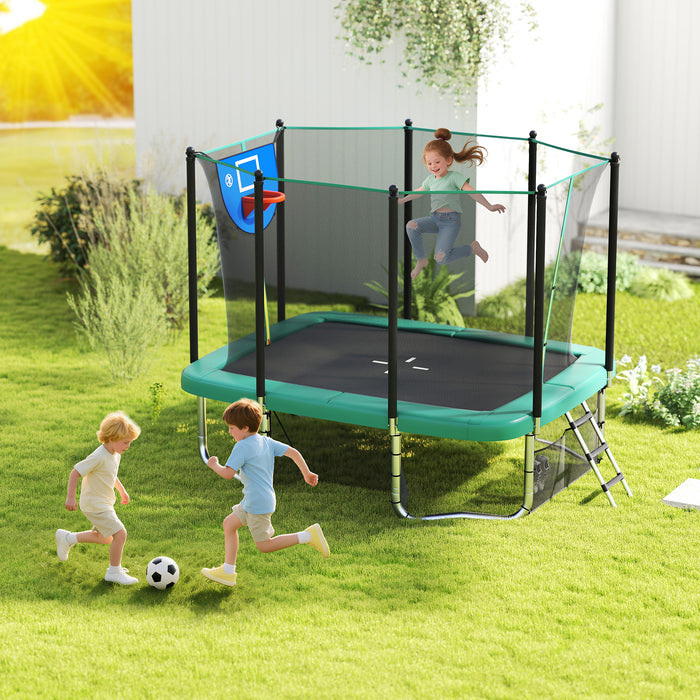 Rectangle Outdoor Trampoline 317 x 255 cm Backyard Trampoline-