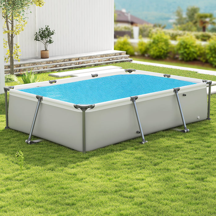 Rectangular Large Swimming Pool Set with Filter Pump-