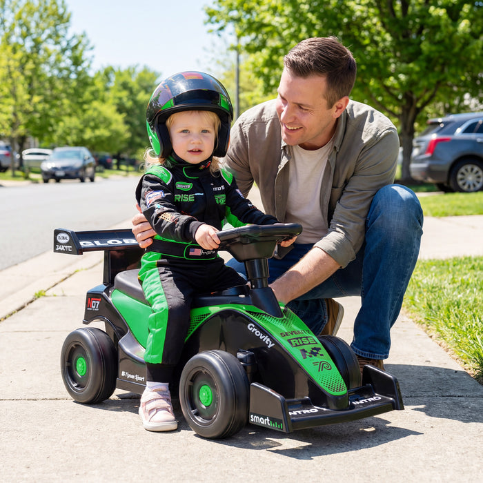 Ride on Car Toddler Sliding Car with 3 Songs Under-Seat Storage-