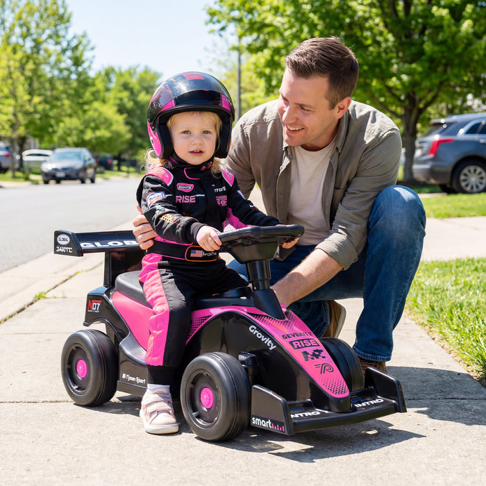 Ride on Car Toddler Sliding Car with 3 Songs Under-Seat Storage-