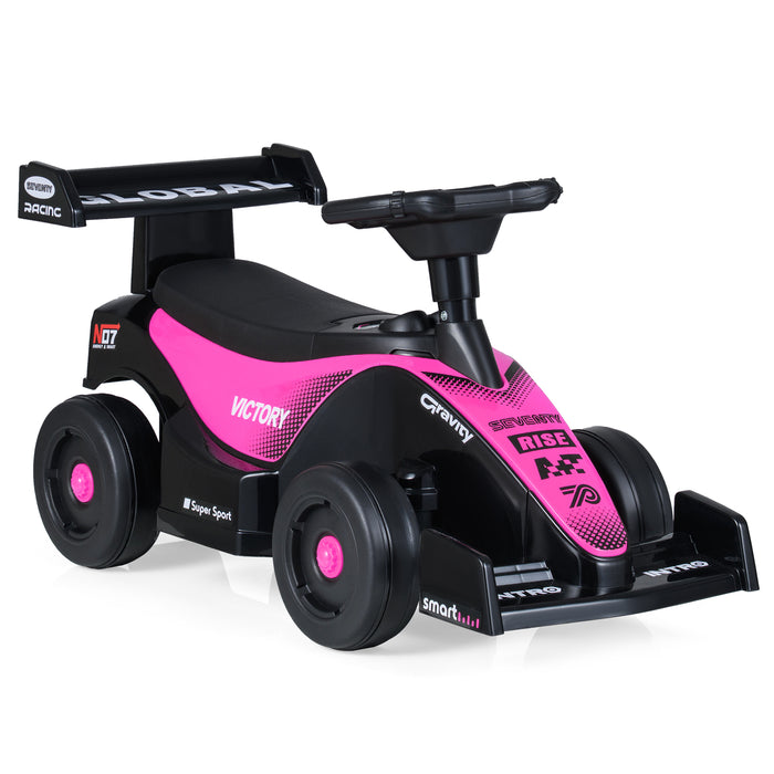 Ride on Car Toddler Sliding Car with 3 Songs Under-Seat Storage-