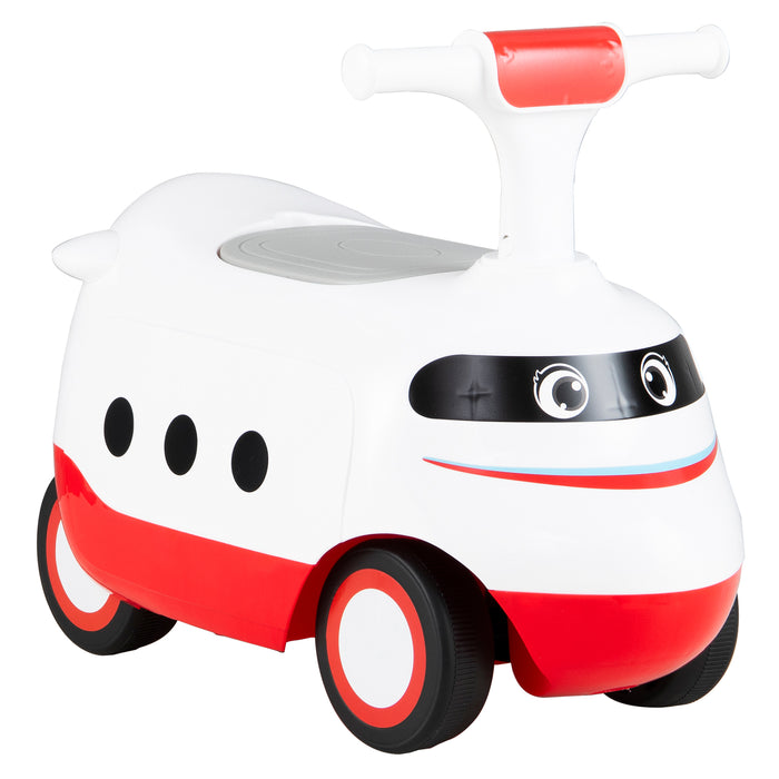 Ride on Push Car for Toddlers Sit to Stand Car with Horn and Under Seat Storage-