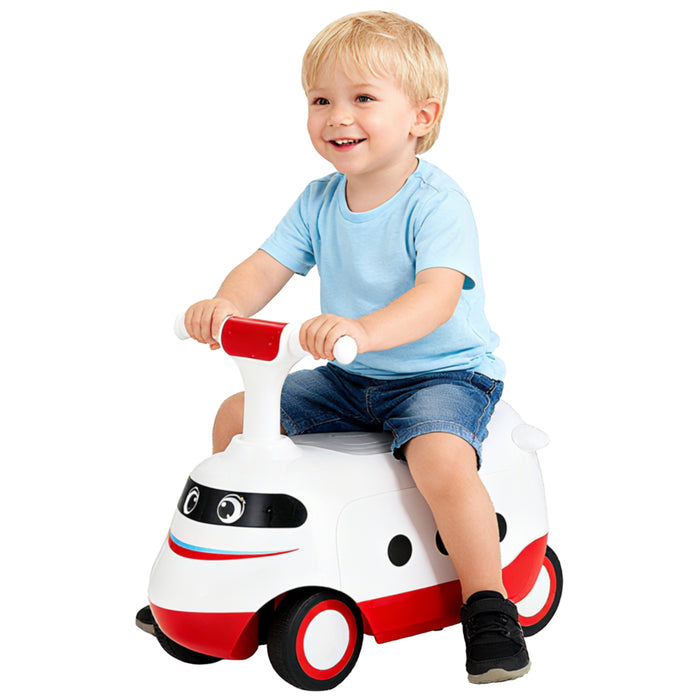 Ride on Push Car for Toddlers Sit to Stand Car with Horn and Under Seat Storage-