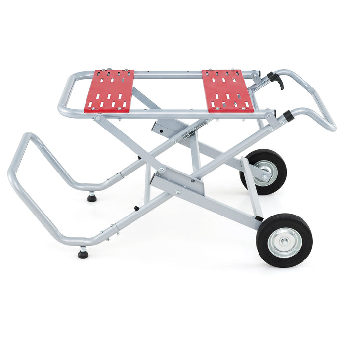 Rolling Foldable Heavy Duty Metal Base with 20cm Rubber Wheels-