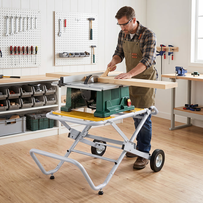 Rolling Foldable Heavy Duty Metal Base with 20cm Rubber Wheels-